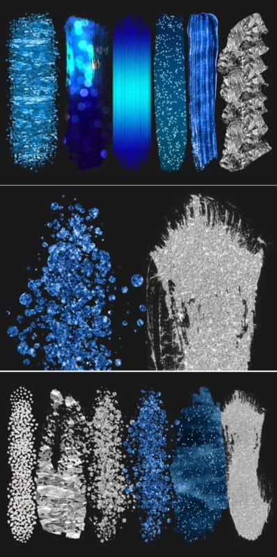 Blue Metallic Brush Stroke Clipart Blue Metallic Brush Stroke Clipart