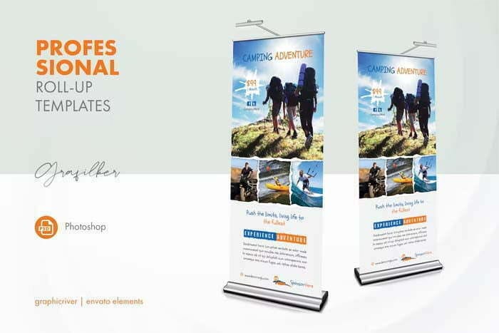 Camping Adventure Roll-Up Templates Free Download Camping Adventure Roll-Up Templates