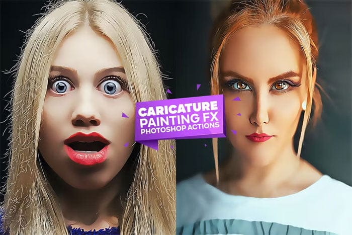 Caricature Painting Photoshop Action Caricature Photoshop Action