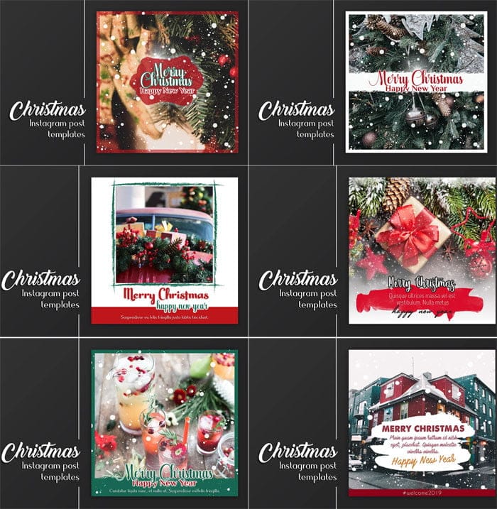 Christmas Instagram Post Templates Christmas Instagram Post Templates