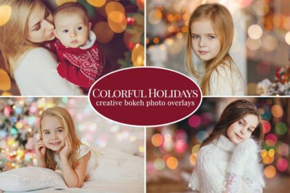Colorful Holidays Photo Overlays
