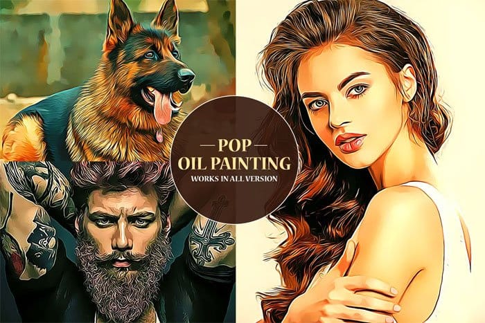 CreativeMarket - POP Oil Painting Effect POP Oil Painting Effect