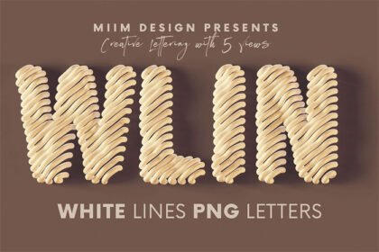 White Lines 3D Lettering