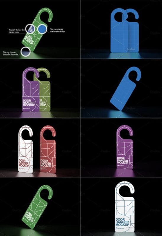 Door Hanger In Dark Mockup Door Hanger In Dark Mockup
