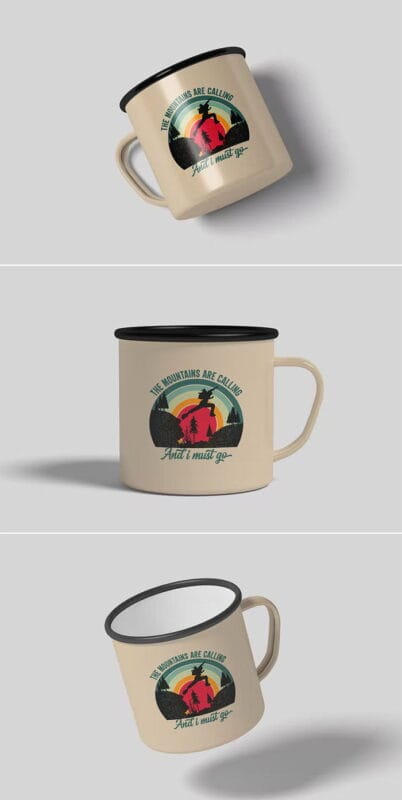 Enamel Mug Mockup