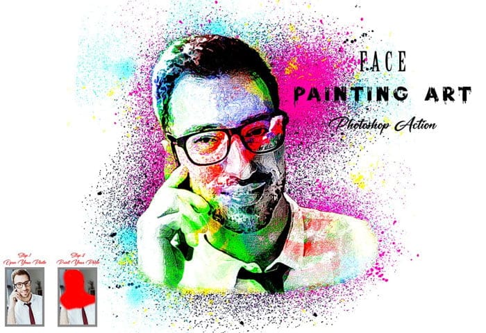 Face Painting Art Photoshop Action Face Painting Art Action