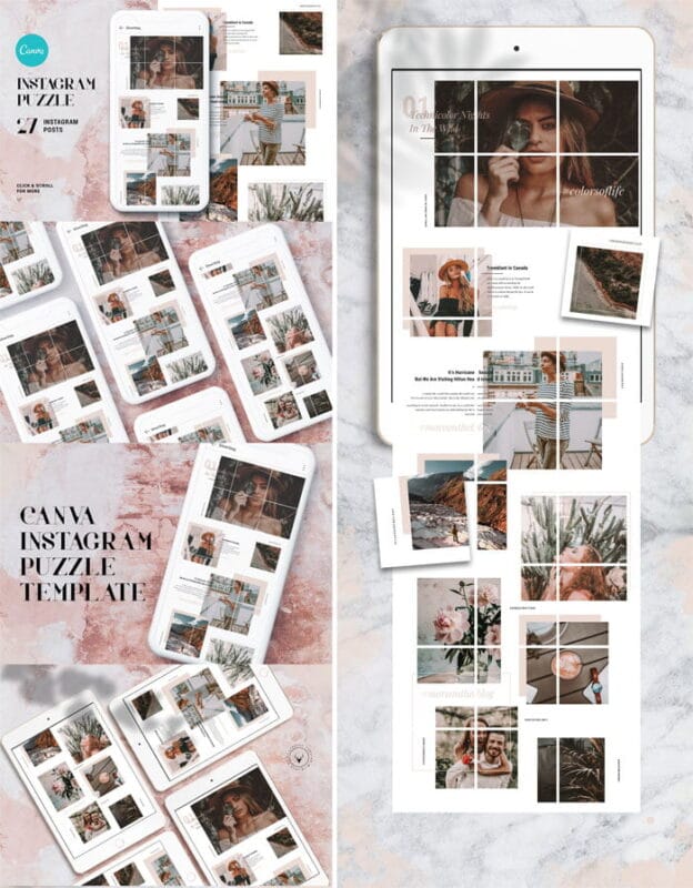 InstaGrid 1.0 Canva Puzzle Template InstaGrid 1.0 Canva Puzzle Template
