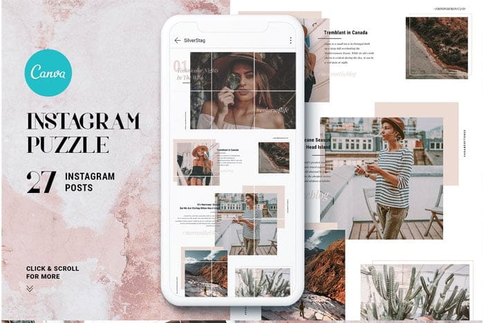 InstaGrid 1.0 Canva Puzzle Template InstaGrid 1.0 Canva Puzzle Template