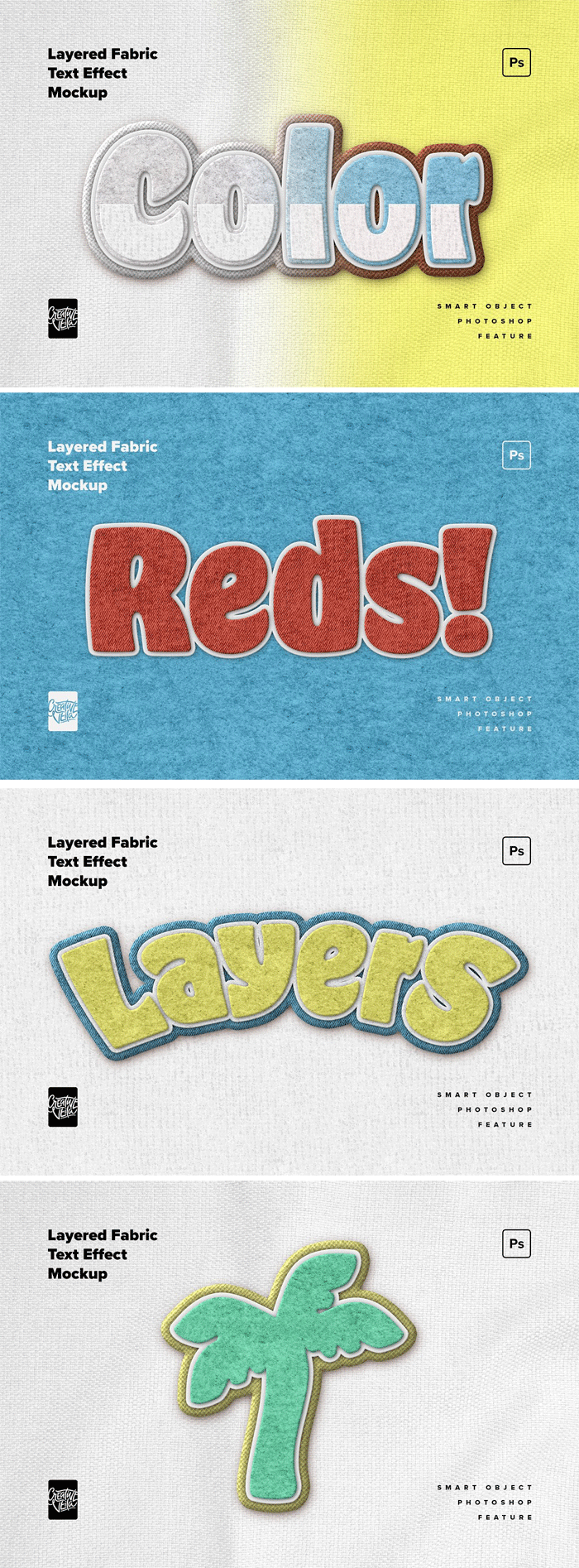 Layered Fabric Text Effect Mockup Free Download Layered Fabric Text Effect Mockup