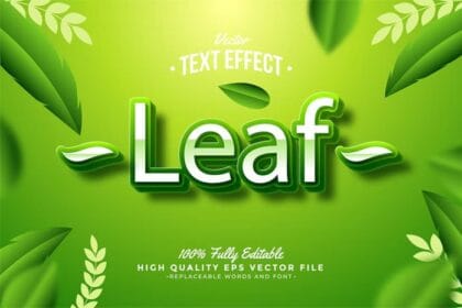 Leaf Text Effect