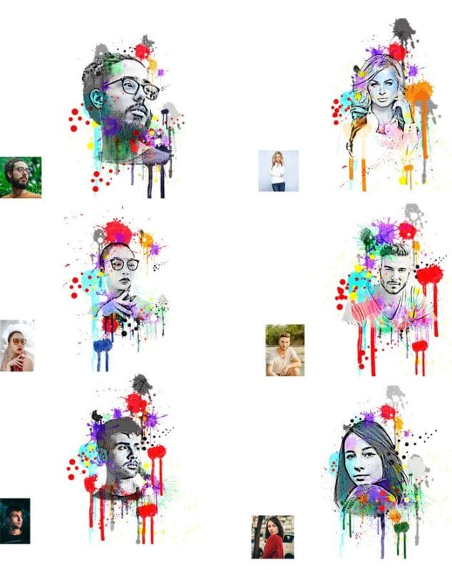 Line Watercolor Photoshop Action Line Watercolor Photoshop Action