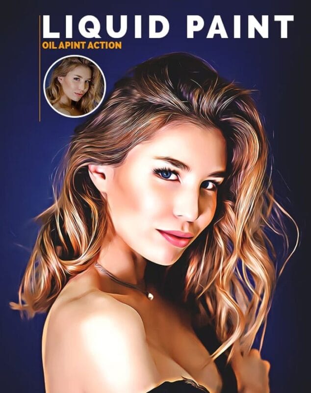 Liquid Oil Paint Photoshop Action Liquid Oil Paint Action