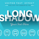 Long Shadow Editable Text Effect