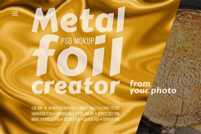 Metal Foil Creator Mockup Free Download Metal Foil Creator Mockup