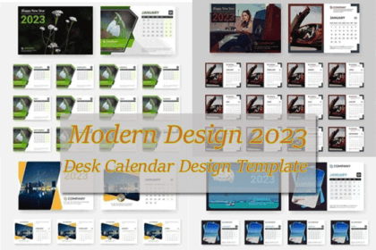 Modern Design 2023 Desk Calendar