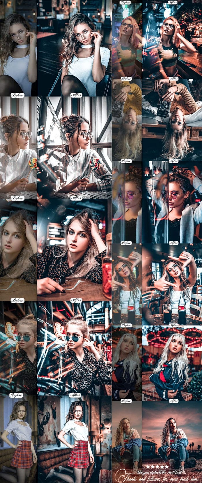 PRO Neon Portrait Lightroom Presets ( Mobile & Desktop ) Neon Portrait Presets ( Mobile Desktop )