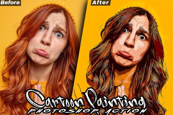 Photoshop Action With Cartoon Effect Action Cartoon Effect