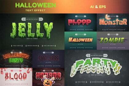 Set 10 Halloween Editable Text Free Download
