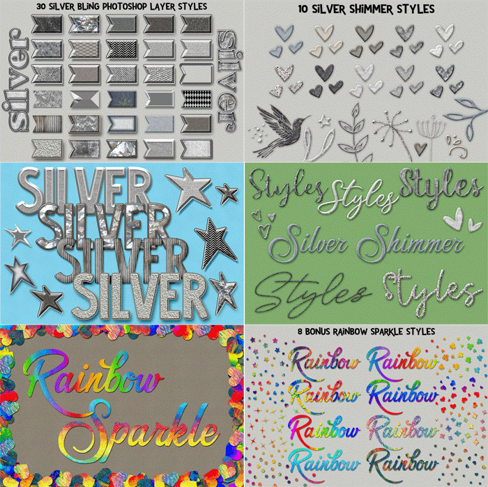 Silver Bling Photoshop Layer Styles