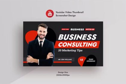 YouTube Thumbnail Business & Consultant AD Banner
