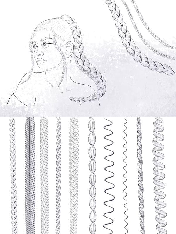 10 Hairstyle Brush Procreate 10 Hairstyle Brush Procreate