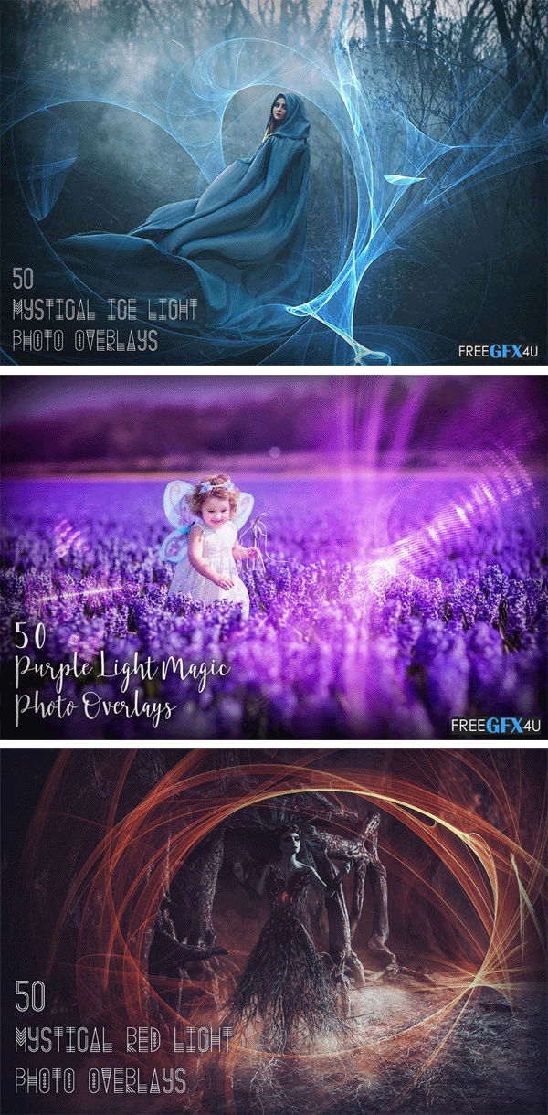 150 Mystical Light Photo Overlays and Background 150 Mystical Light Photo Overlays