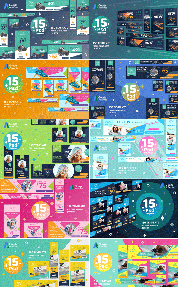 150 Web Ad Banners Products PSD Templates 150 Web Ad Banners Products