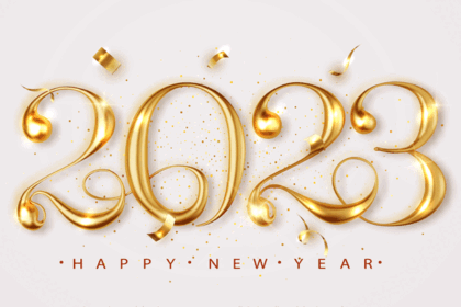 2023 Happy New Year Golden