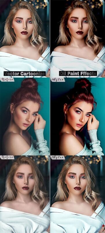 3 Vector Cartoon Painting Photoshop Action 3 Vector Cartoon Painting Photoshop Action