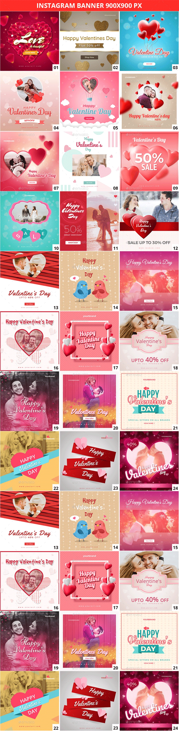 30 Valentines Day Instagram Promotion Banners 30 Valentines Day Instagram Banners
