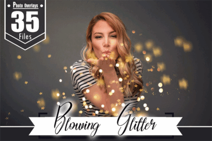 35 Blowing Glitter Photoshop Overlay
