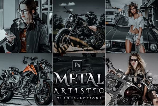 5 Artistic Metal Photoshop Actions 5 Artistic Metal Photoshop Actions
