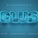 Blue Glass Editable Text Effect Font Style