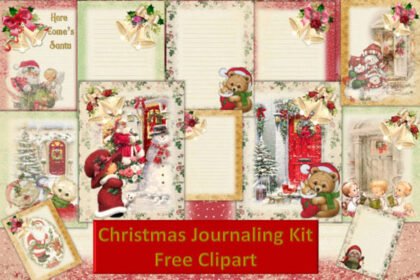 Christmas Junk Journal Kit Free Clipart