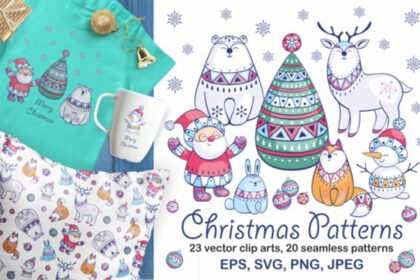 Christmas Patterns and Clip Arts