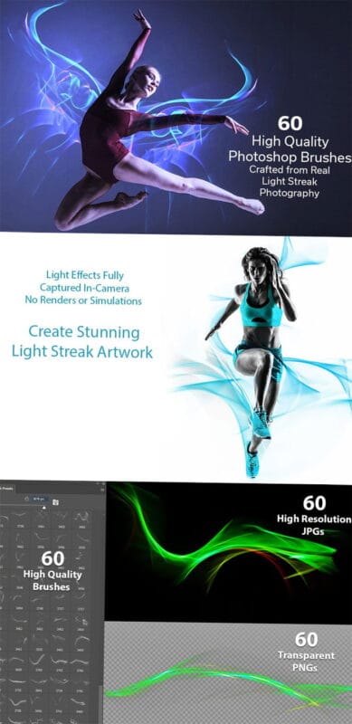 Abstract Light Brushes for Photoshop Abstract Light Brushes