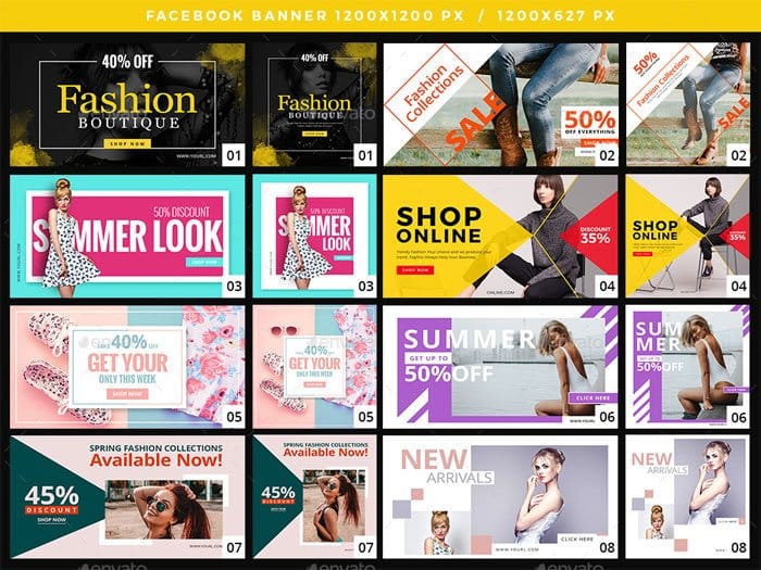 Facebook & Instagram Fashion Banners Facebook & Instagram Fashion Banners