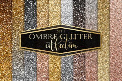 Gold Ombre Glitter Textures
