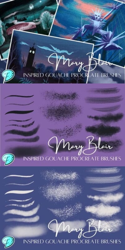 Mary Blair Inspired Gouache Brushes Mary Blair Inspired Gouache Brushes