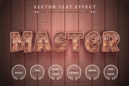 Master Editable Text Effect Font Style