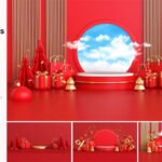 Merry Christmas 3D Background Pack 04