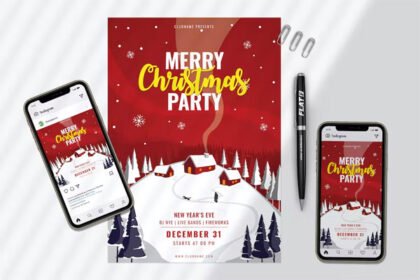 Merry Christmas Flyer & Banner Design