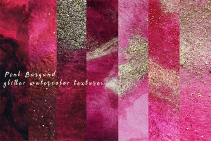 Pink Burgund Watercolor Textures