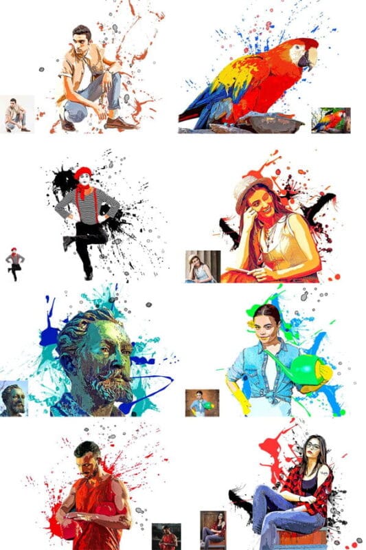 Pro Vector Splash Photoshop Action Pro Vector Splash Action