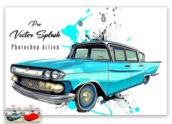 Pro Vector Splash Photoshop Action Pro Vector Splash Action