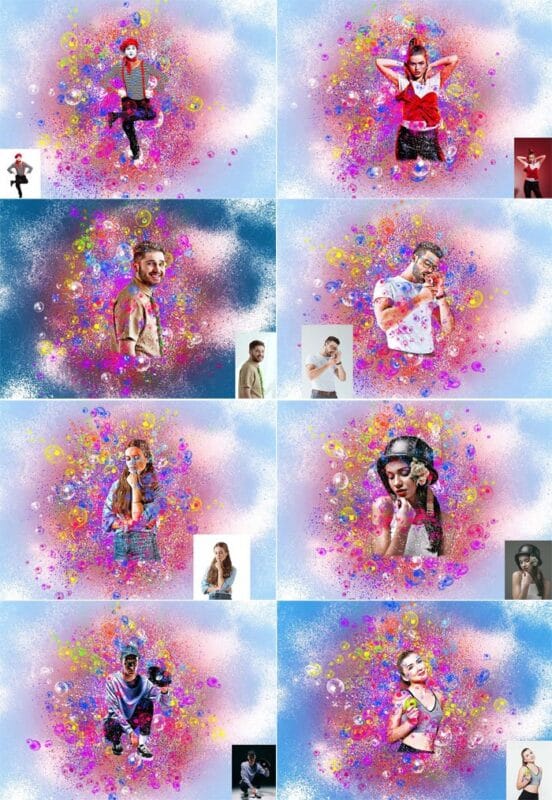 Rainbow Paint Photoshop Action Rainbow Paint Photoshop Action