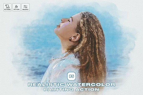 Realistic Watercolor Painting Action Realistic Watercolor Painting Action