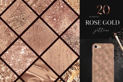 Seamless Rose Gold Patterns Metallic