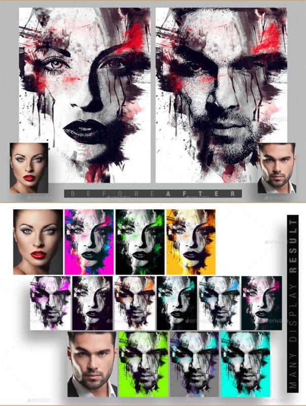 Splatter Canvas Photo Template Splatter Canvas Photo Template