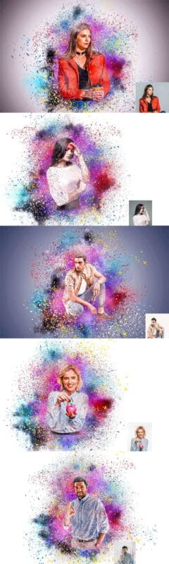Spray Explosion Photoshop Action Spray Explosion Action